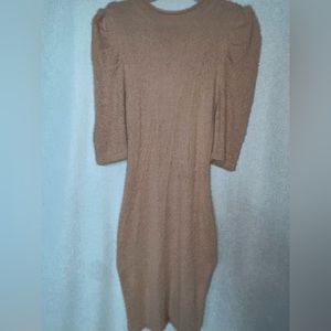 Pink Wool Midi Dress